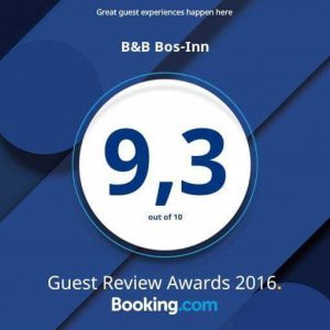 Booking.com Guest Review Award 2016. Bos-Inn scoort een 9,3