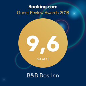 Booking.com Guest Review Award 2018. Bos-Inn scoort een 9,6